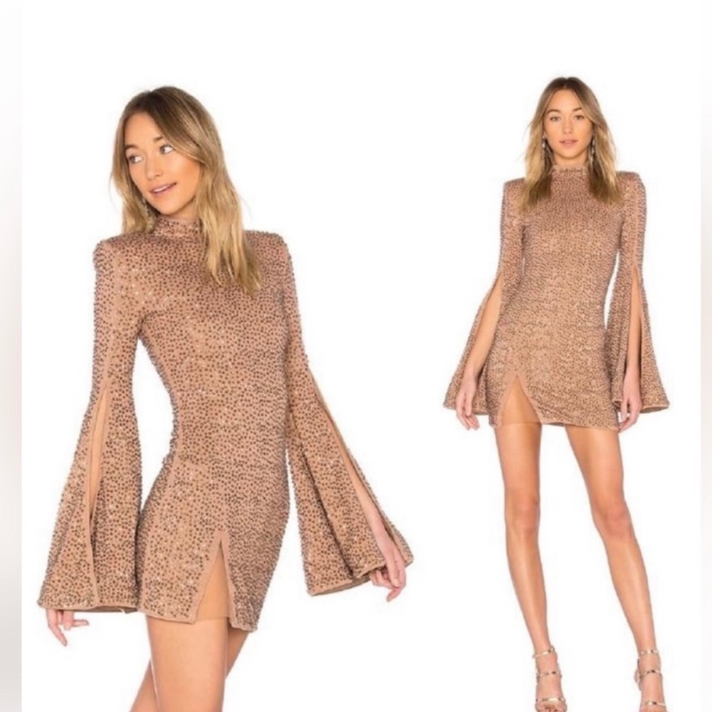 Michael Costello Tan Mini Dress
